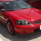 1999-2000 Honda Civic Dual Halo Projector Headlights (Matte Black Housing/Clear Lens)