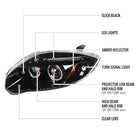 2006-2011 Mitsubishi Eclipse Dual Halo Projector Headlights (Jet Black Housing/Clear Lens)