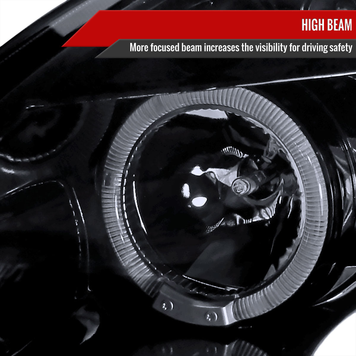 2006-2011 Mitsubishi Eclipse Dual Halo Projector Headlights (Glossy Black Housing/Smoke Lens)