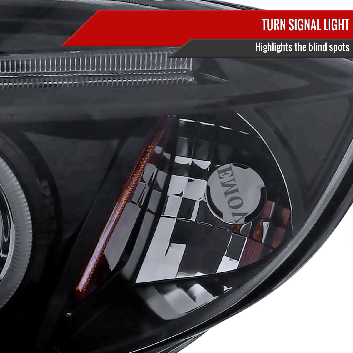 2006-2012 Mitsubishi Eclipse Dual Halo Projector Headlights (Glossy Black Housing/Smoke Lens)