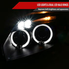 2006-2011 Mitsubishi Eclipse Dual Halo Projector Headlights (Matte Black Housing/Clear Lens)