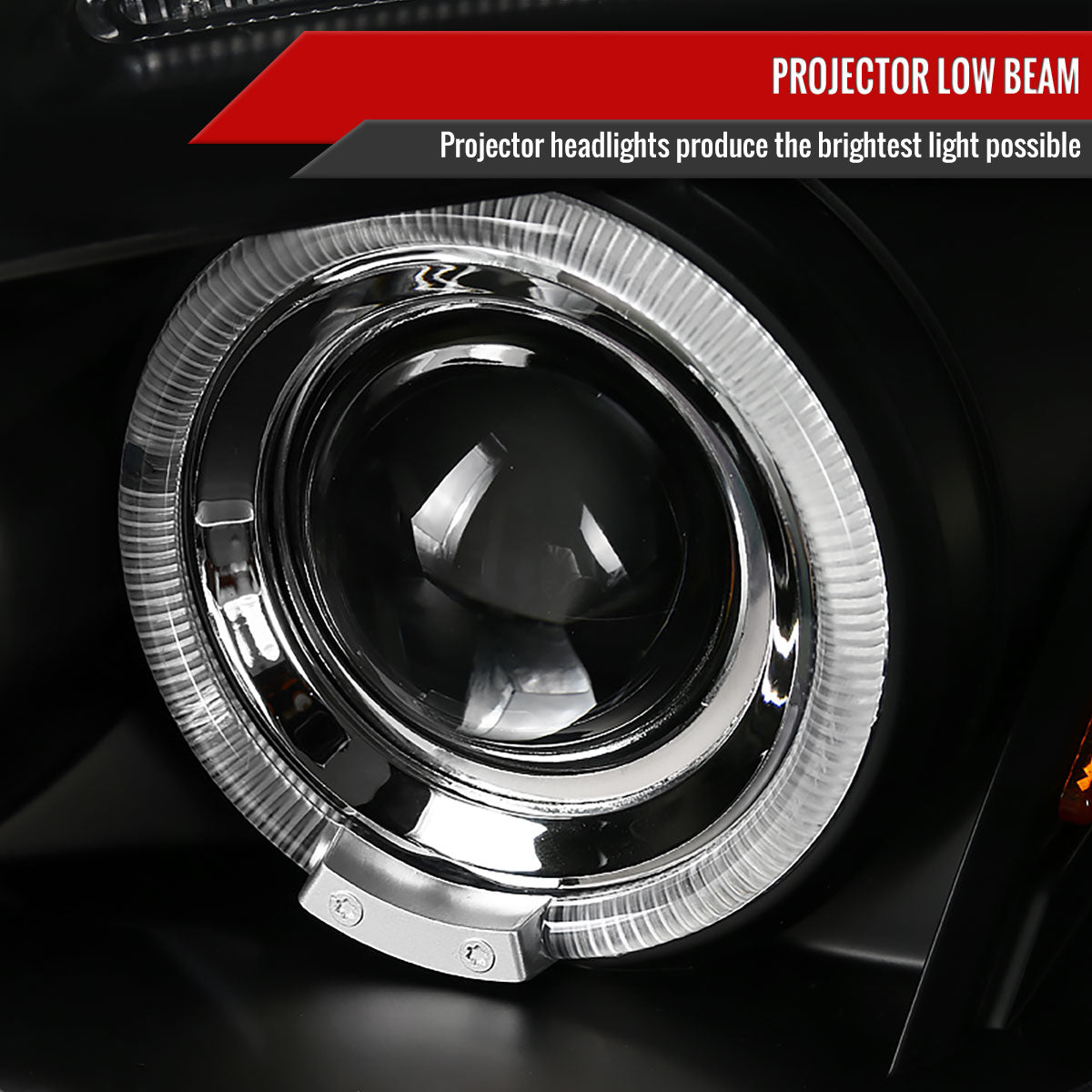 2006-2011 Mitsubishi Eclipse Dual Halo Projector Headlights (Matte Black Housing/Clear Lens)