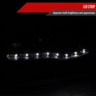 2008-2015 Mitsubishi Lancer EVO Projector Headlights w/ SMD LED Light Strip (Glossy Black Housing/Smoke Lens)