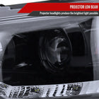2008-2015 Mitsubishi Lancer EVO Projector Headlights w/ SMD LED Light Strip (Glossy Black Housing/Smoke Lens)