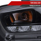 2008-2015 Mitsubishi Lancer EVO Projector Headlights w/ SMD LED Light Strip (Glossy Black Housing/Smoke Lens)