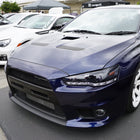 2008-2015 Mitsubishi Lancer EVO Projector Headlights w/ SMD LED Light Strip (Glossy Black Housing/Smoke Lens)