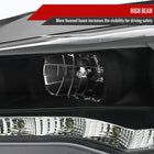 2008-2015 Mitsubishi Lancer EVO Projector Headlights w/ SMD LED Light Strip (Matte Black Housing/Clear Lens)