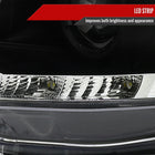 2008-2015 Mitsubishi Lancer EVO Projector Headlights w/ SMD LED Light Strip (Matte Black Housing/Clear Lens)