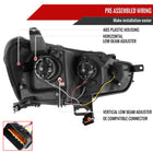 2008-2015 Mitsubishi Lancer EVO Projector Headlights w/ SMD LED Light Strip (Matte Black Housing/Clear Lens)