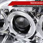 2001-2004 Nissan Frontier Dual Halo Projector Headlights (Chrome Housing/Clear Lens)