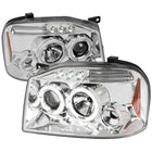 2001-2004 Nissan Frontier Dual Halo Projector Headlights (Chrome Housing/Clear Lens)