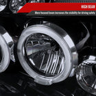 2001-2004 Nissan Frontier Dual Halo Projector Headlights (Glossy Black Housing/Smoke Lens)