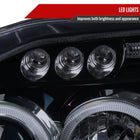 2001-2004 Nissan Frontier Dual Halo Projector Headlights (Glossy Black Housing/Smoke Lens)
