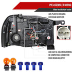 2001-2004 Nissan Frontier Dual Halo Projector Headlights (Glossy Black Housing/Smoke Lens)