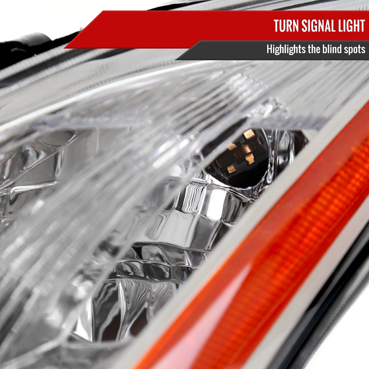 2008-2013 Infiniti G37/2014-2015 Q60 2 Door Coupe/Convertible Factory Style Projector Headlights (Chrome Housing/Clear Lens)