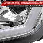 2008-2013 Infiniti G37/2014-2015 Q60 Coupe/Convertible Sequential Switchback LED Turn Signal Projector Headlights (Chrome Housing/Clear Lens)