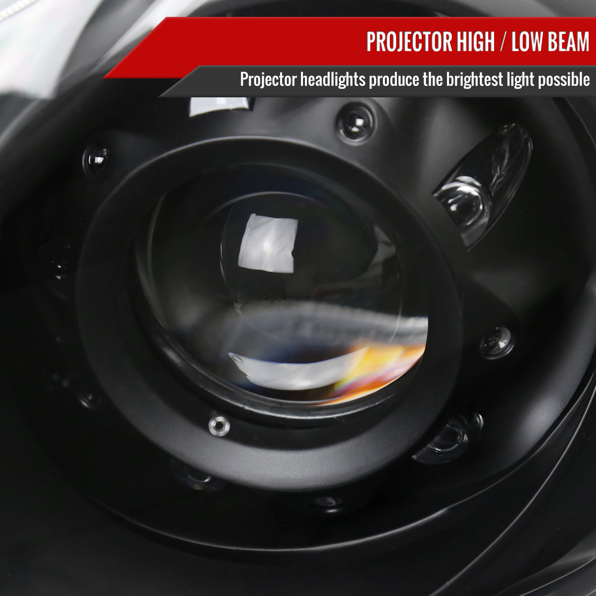 2008-2013 Infiniti G37/2014-2015 Q60 2 Door Coupe/Convertible Factory Style Projector Headlights (Matte Black Housing/Clear Lens)