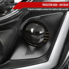 2008-2013 Infiniti G37/2014-2015 Q60 Coupe/Convertible Sequential Switchback LED Turn Signal Projector Headlights (Matte Black Housing/Clear Lens)