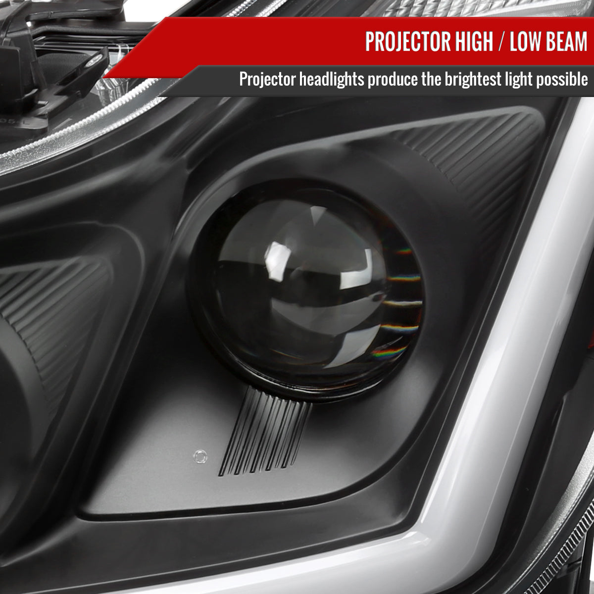 2008-2013 Infiniti G37/2014-2015 Q60 Coupe/Convertible Sequential Switchback LED Turn Signal Projector Headlights (Matte Black Housing/Clear Lens)