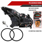 2008-2013 Infiniti G37/2014-2015 Q60 Coupe/Convertible Sequential Switchback LED Turn Signal Projector Headlights (Matte Black Housing/Clear Lens)