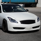 2008-2013 Infiniti G37/2014-2015 Q60 Coupe/Convertible Sequential Switchback LED Turn Signal Projector Headlights (Matte Black Housing/Clear Lens)