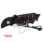 1999-2003 Mitsubishi Galant Dual Halo Projector Headlights (Matte Black Housing/Clear Lens)