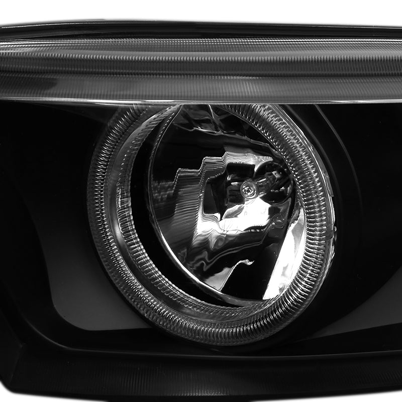1999-2003 Mitsubishi Galant Dual Halo Projector Headlights (Matte Black Housing/Clear Lens)