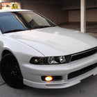 1999-2003 Mitsubishi Galant Dual Halo Projector Headlights (Matte Black Housing/Clear Lens)