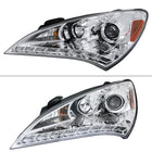 2010-2012 Hyundai Genesis Coupe Projector Headlights w/ SMD LED Light Strip (Chrome Housing/Clear Lens)