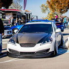 2010-2012 Hyundai Genesis Coupe Sequential LED Bar Projector Headlights (Matte Black Housing/Clear Lens)