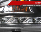 2010-2012 Hyundai Genesis Coupe Projector Headlights w/ SMD LED Light Strip (Matte Black Housing/Clear Lens)