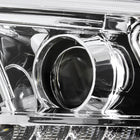 2011-2013 Toyota Highlander Projector Headlights w/ SMD LED Light Strip - Chrome/Clear Lens