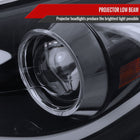 2011-2013 Hyundai Elantra LED Bar Projector Headlights (Glossy Black Housing/Smoke Lens)