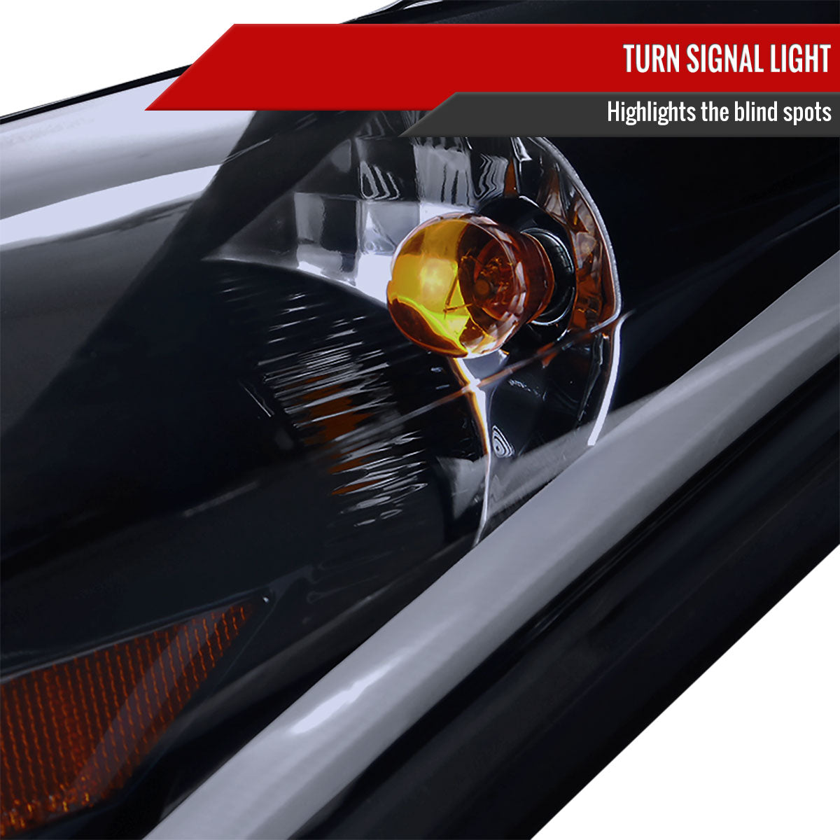 2011-2013 Hyundai Elantra LED Bar Projector Headlights (Glossy Black Housing/Smoke Lens)