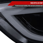 2011-2013 Hyundai Elantra LED Bar Projector Headlights (Glossy Black Housing/Smoke Lens)