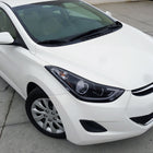 2011-2013 Hyundai Elantra LED Bar Projector Headlights (Glossy Black Housing/Smoke Lens)
