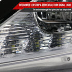 2006-2010 Lexus IS250/IS350 SMD LED Light Strip Projector Headlights w/ Sequential Turn Signal Lights (Glossy Black Housing/Smoke Lens)