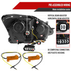 2006-2010 Lexus IS250/IS350 SMD LED Light Strip Projector Headlights w/ Sequential Turn Signal Lights (Matte Black Housing/Clear Lens)