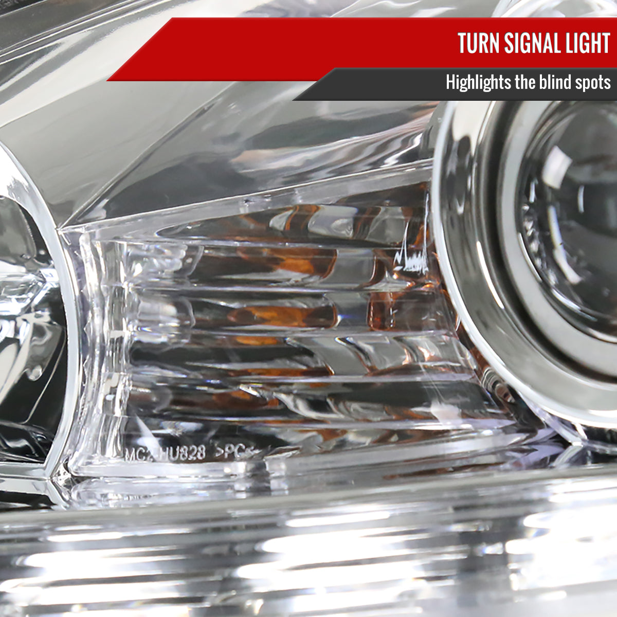 2006-2010 Lexus IS250/IS350 SMD LED Light Strip Projector Headlights (Chrome Housing/Clear Lens)