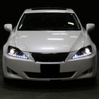 2006-2010 Lexus IS250/IS350 SMD LED Light Strip Projector Headlights w/ LED Turn Signal Lights (Matte Black Housing/Clear Lens)