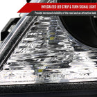 2001-2005 Lexus IS300 Projector Headlights w/ LED Light Strip & LED Turn Signal Lights (Matte Black Housing/Clear Lens)