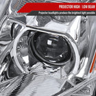 2004-2006 Nissan Maxima Factory Style Projector Headlights - Chrome/Clear Lens