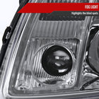 2004-2006 Nissan Maxima Factory Style Projector Headlights - Chrome/Clear Lens