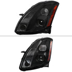2004-2006 Nissan Maxima Factory Style Projector Headlights - Matte Black/Clear Lens