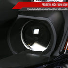 2004-2006 Nissan Maxima Factory Style Projector Headlights - Matte Black/Clear Lens