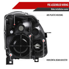 2004-2006 Nissan Maxima Factory Style Projector Headlights - Matte Black/Clear Lens