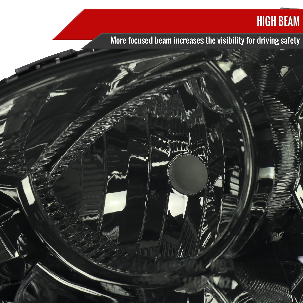 2004-2009 Mazda 3 Sedan Projector Style Headlights (Chrome Housing/Smoke Lens)