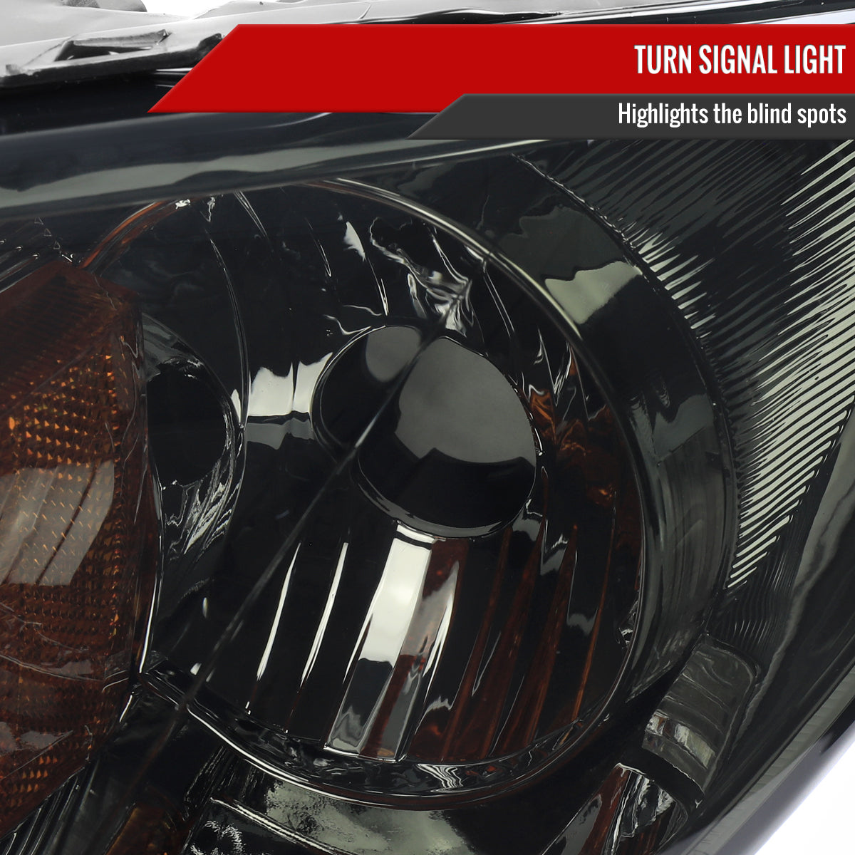 2004-2009 Mazda 3 Sedan Projector Style Headlights (Chrome Housing/Smoke Lens)