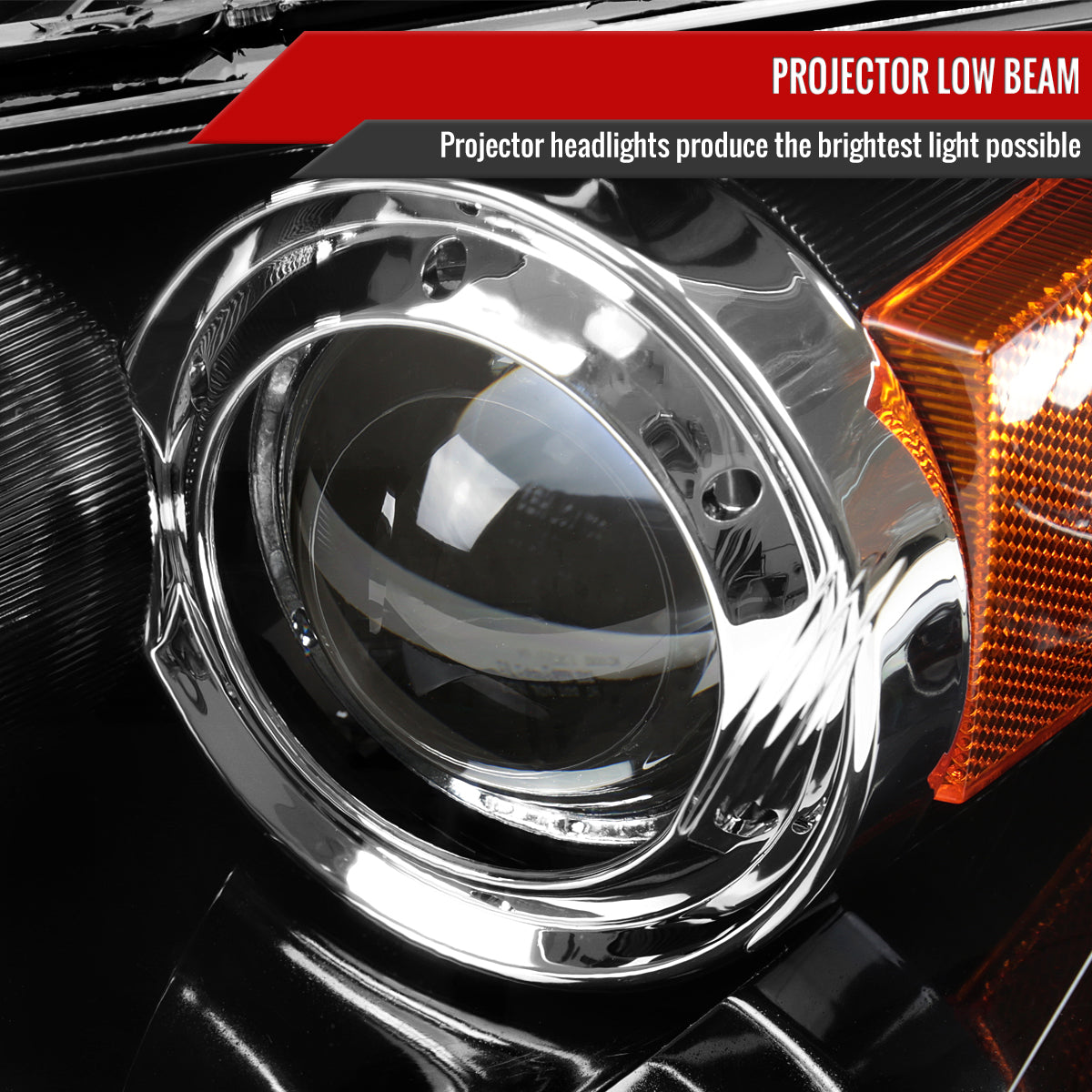 2004-2009 Mazda 3 Sedan Projector Style Headlights (Matte Black Housing/Clear Lens)
