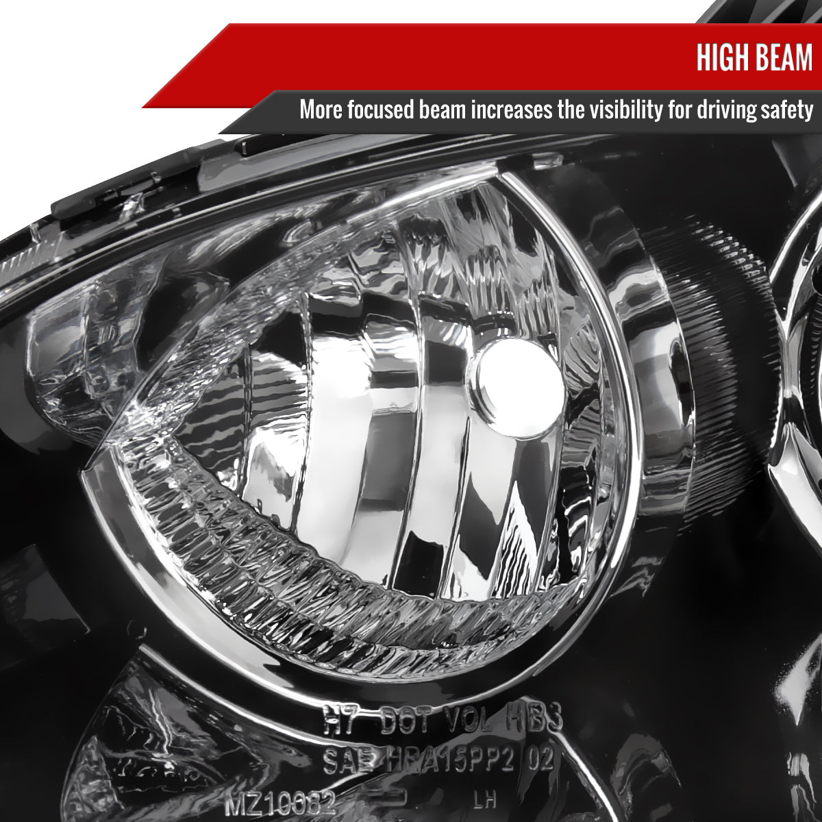 2004-2009 Mazda 3 Sedan Projector Style Headlights (Matte Black Housing/Clear Lens)